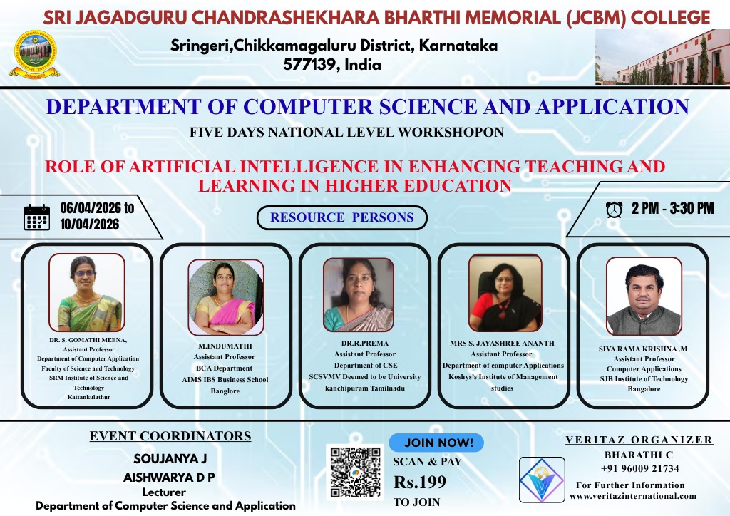 Sri Jagadguru Chandrashekhara Bharathi Memorial College Event